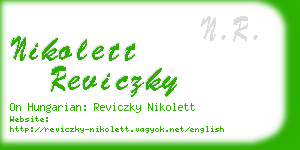 nikolett reviczky business card